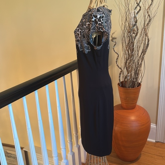Cache black dress with leopard print - Picture 3 of 10